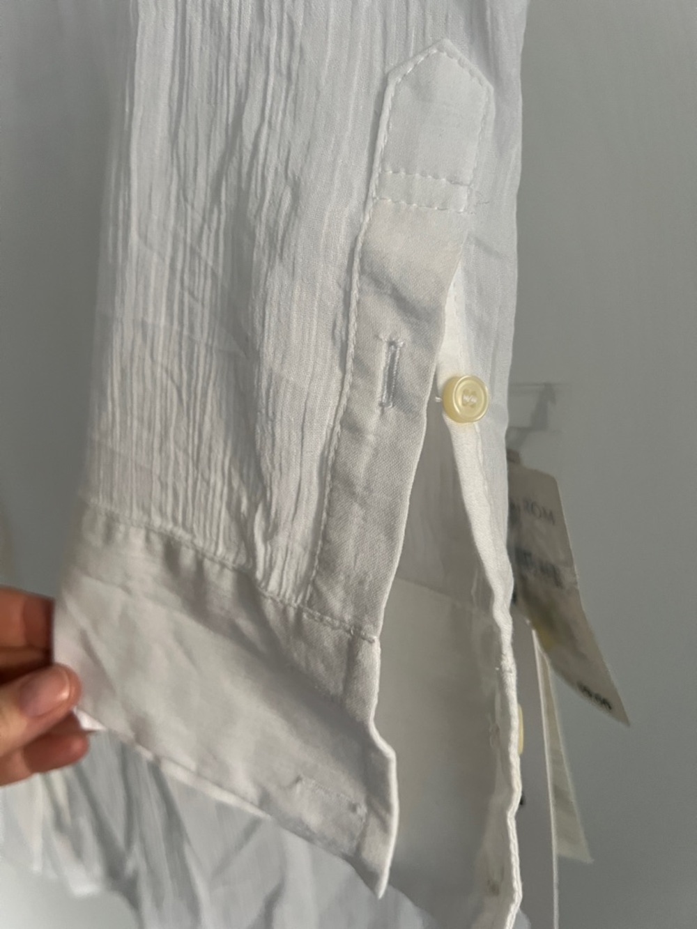 Treasure & Bond White Long-Sleeve Button-Up Shirt - NWT - Size M - Picture 3 of 8